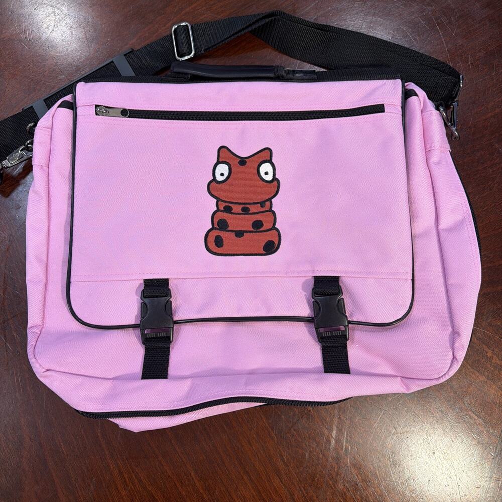 Travel Crossbody Laptop School Bag Pink - See Description